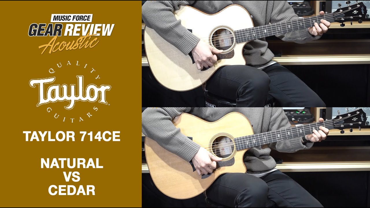 Taylor 714CE Natural VS Taylor 714CE Cedar review (No Talking)