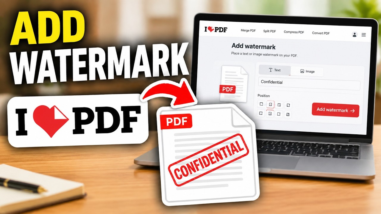 How To Add A Watermark In A PDF File Using ILovePDF (2026)