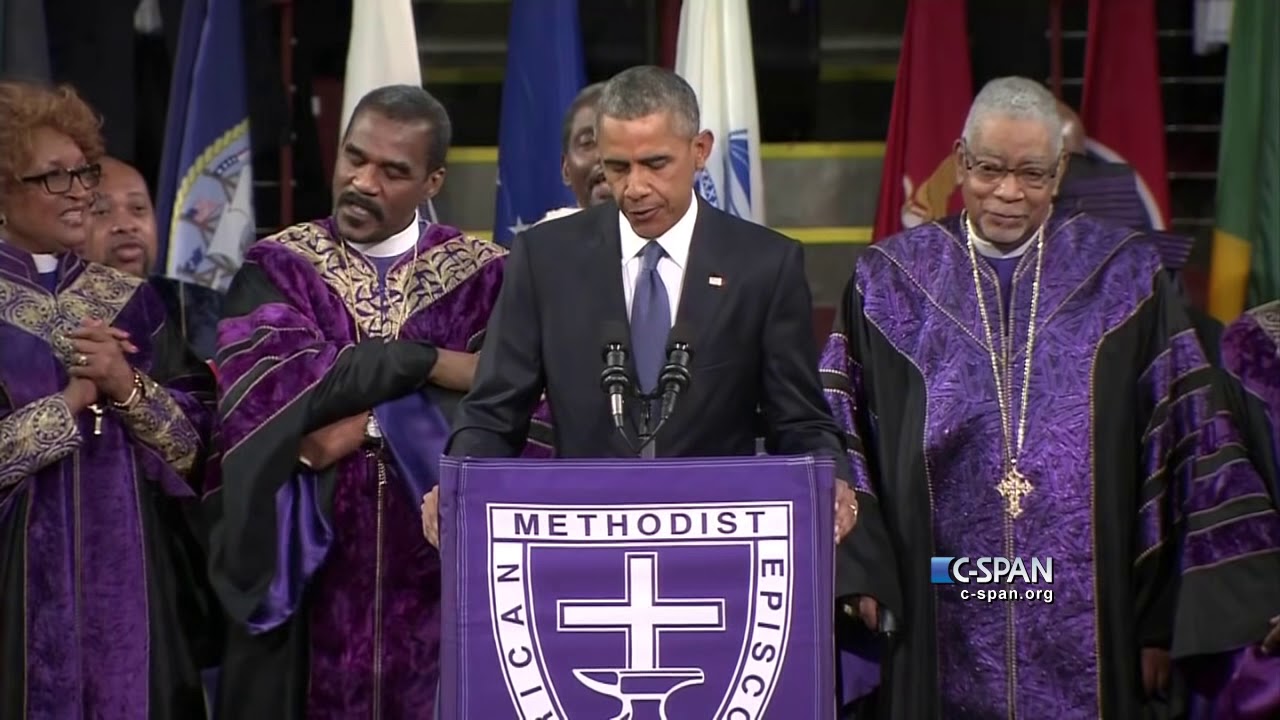 President Obama sings Amazing Grace (C-SPAN)