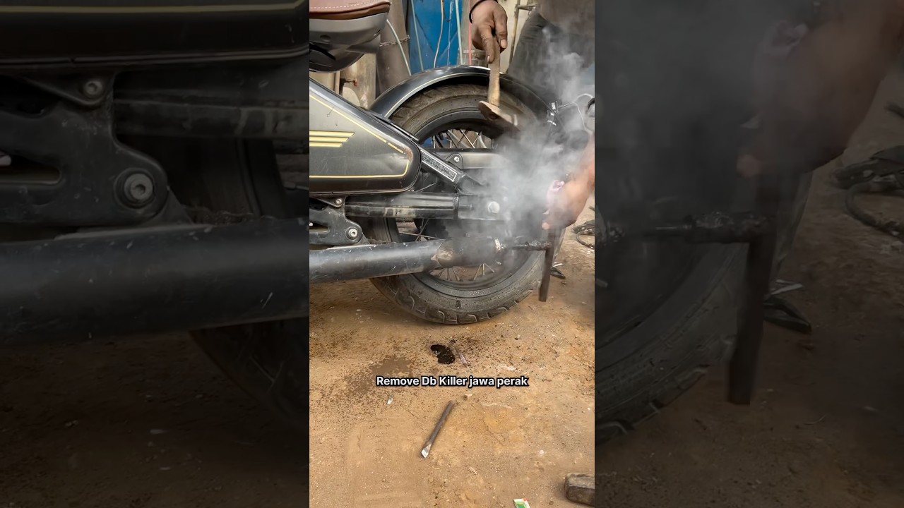 Remove DB killer of Jawa perak | #bike #ytshorts #shorts