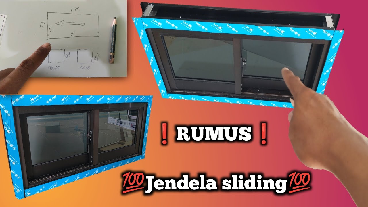 RUMUS / Cara membuat jendela geser / jendela sliding aluminium