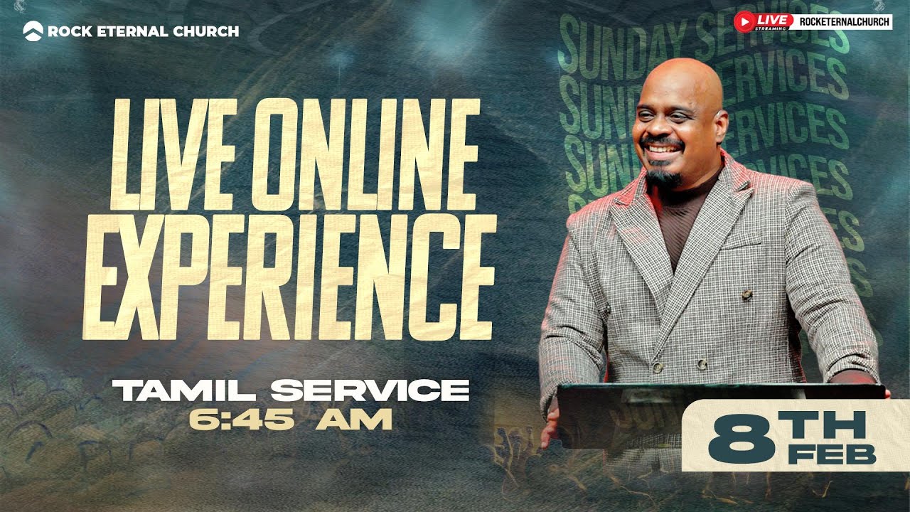 🔴 LIVE | Rock Eternal Church | Tamil Service | February 8th 2026 | 06:45 AM | Ps.REENUKUMAR