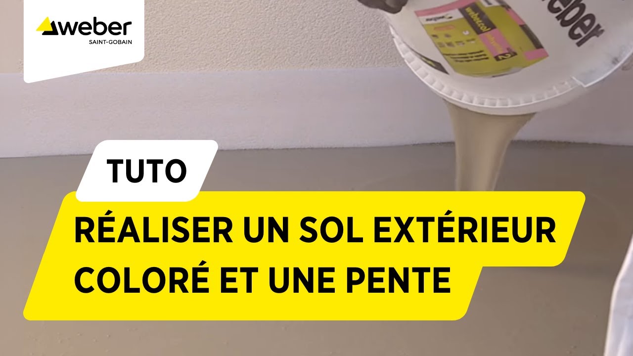 Comment réaliser un sol extérieur coloré et créer une forme de pente (ragréage) ? |  Weber