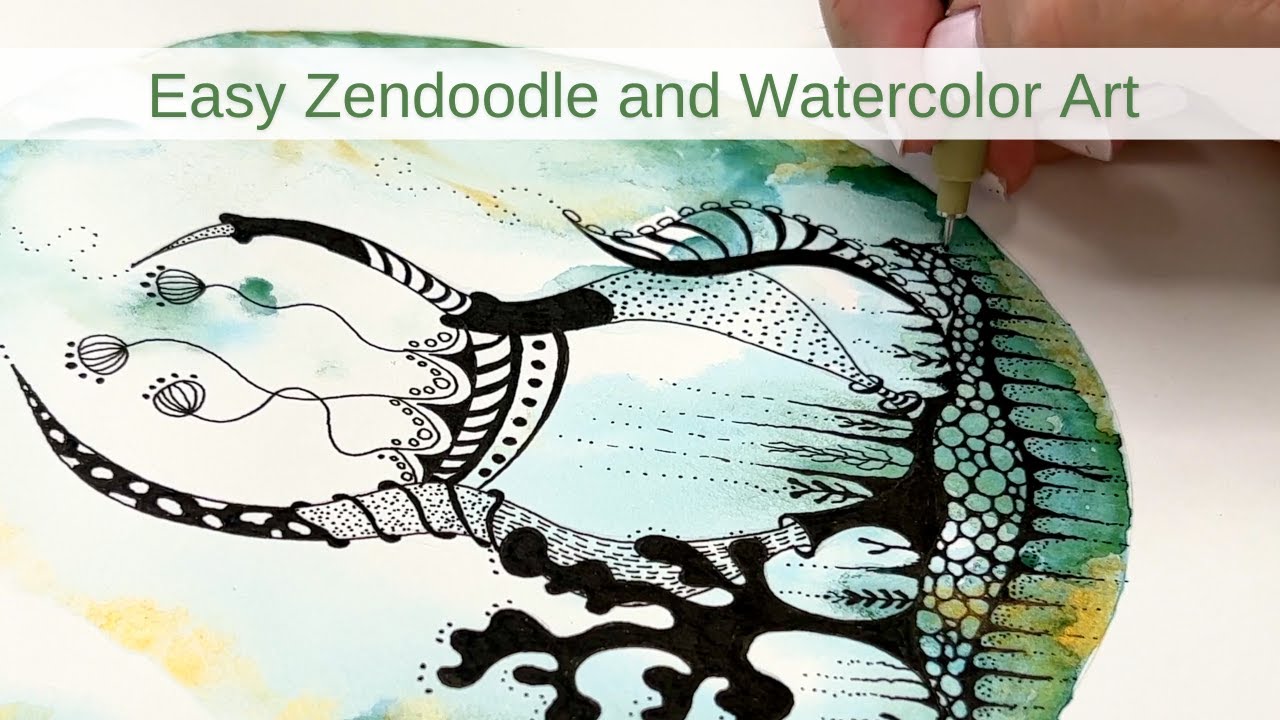 Paint with me: Watercolor Zendoodles