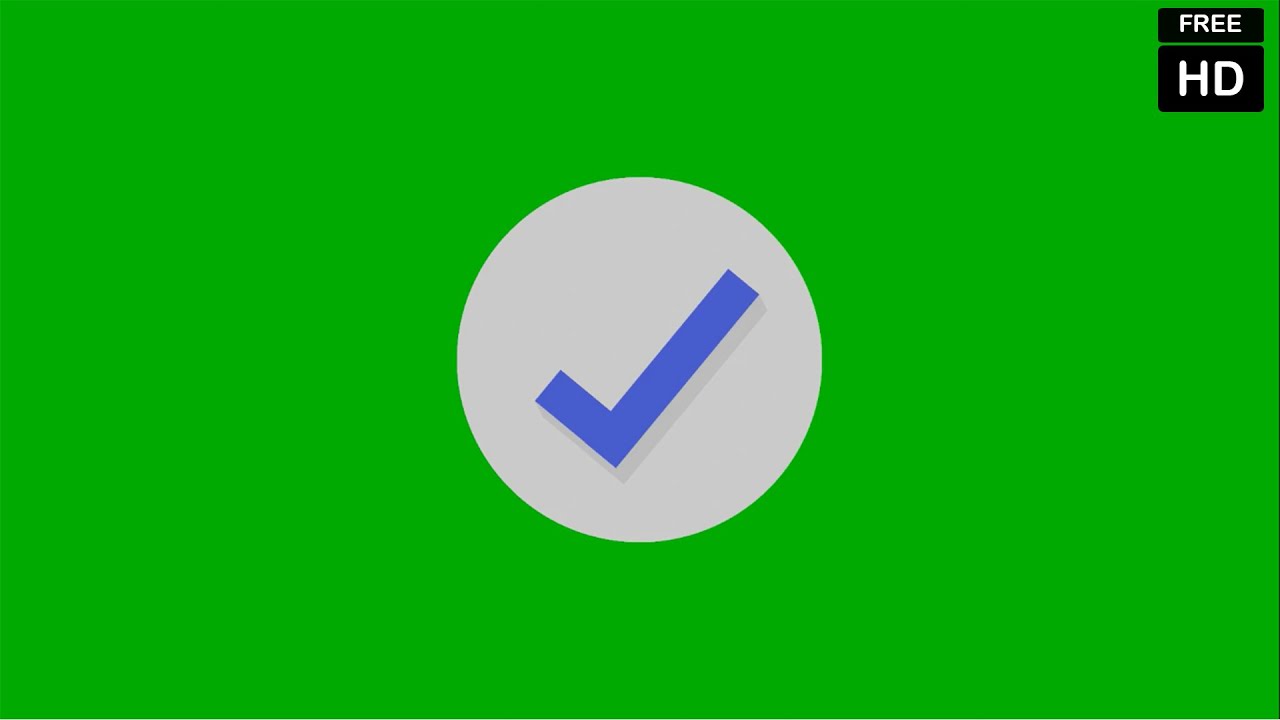 Tick Mark / Check Mark Chroma key effect / Green screen animation