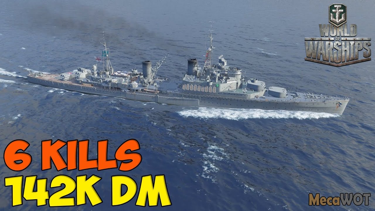 World of WarShips | Fiji | 6 KILLS | 142K Damage - Replay Gameplay 1080p 60 fps