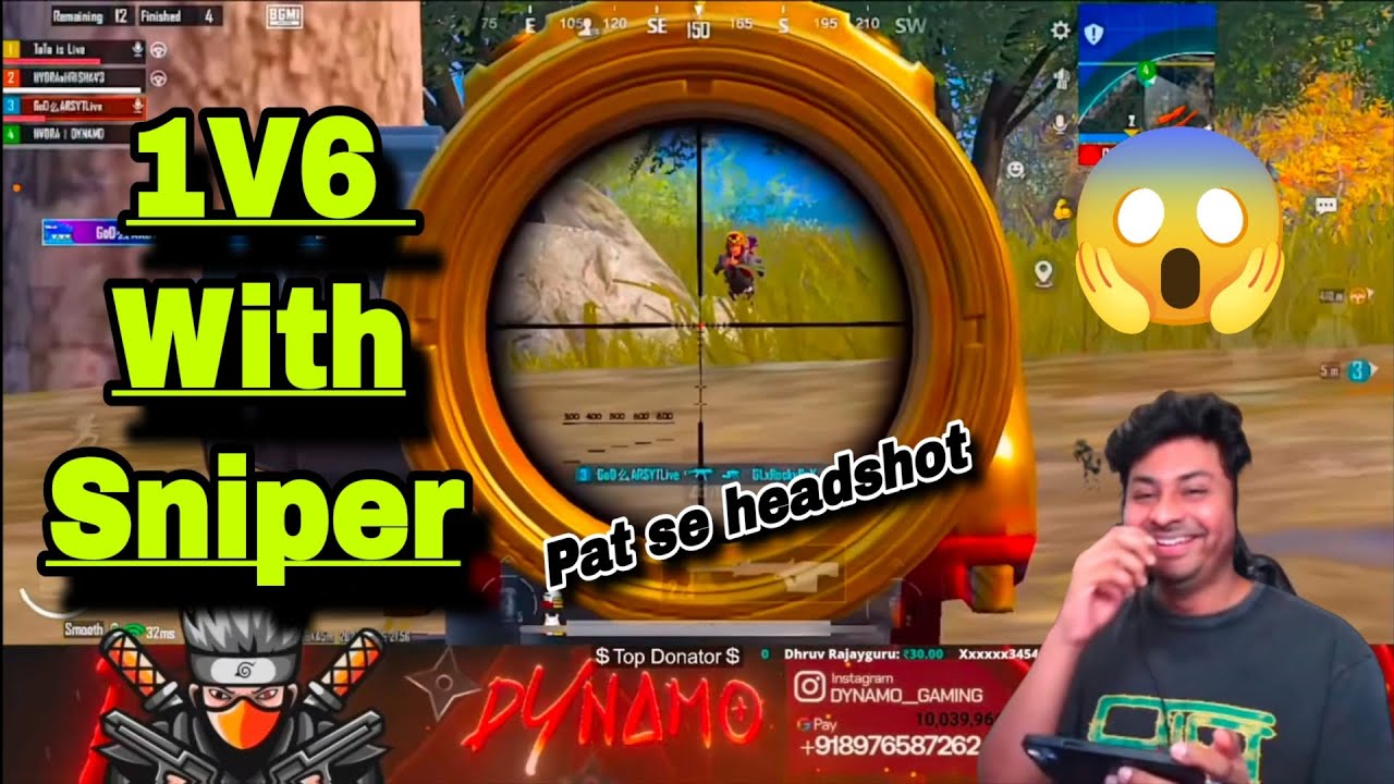 Dynamo 1v6 Kill  | Sniper King 👑