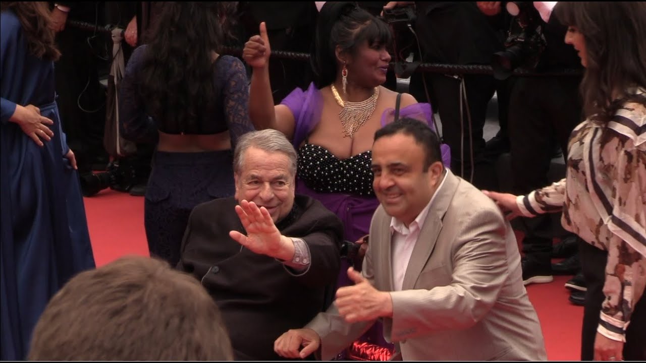Marc Deschenaux at 75e Cannes Festival Climbing the stairs with Paul Loup Sulitzer