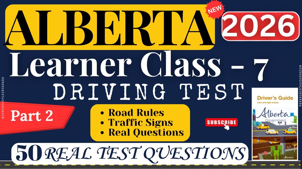 Alberta Learner Class 7 Test - 2025 | Alberta Learners Practice Test -2025 | class 7 license Alberta