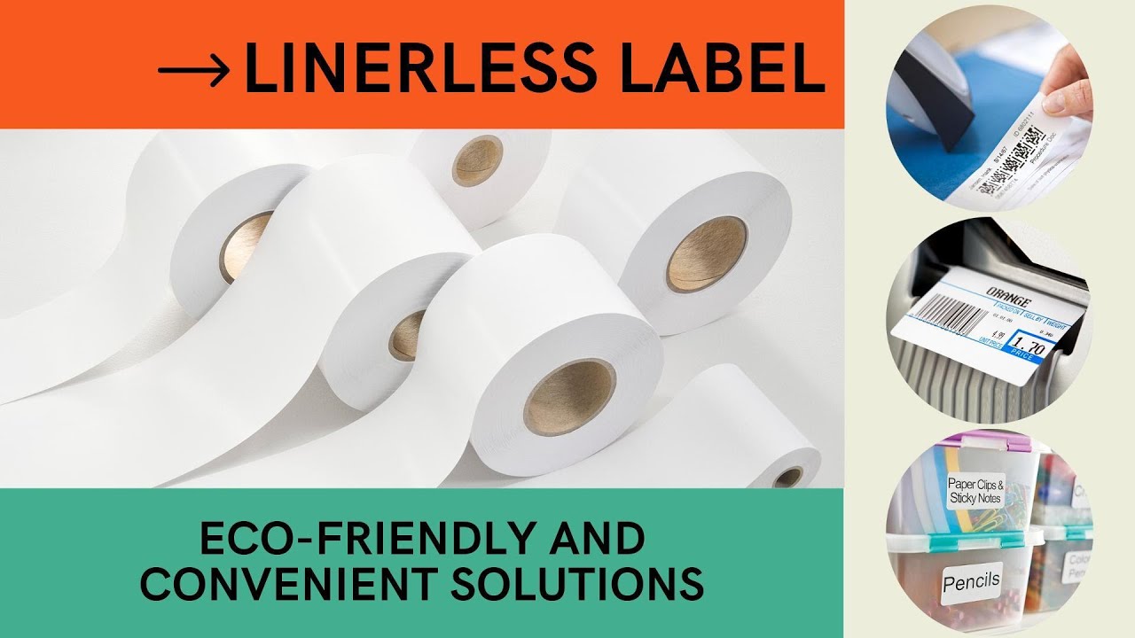 Introducing Sailing's Eco-Friendly Linerless Labels with Semi-Glued Adhesive!