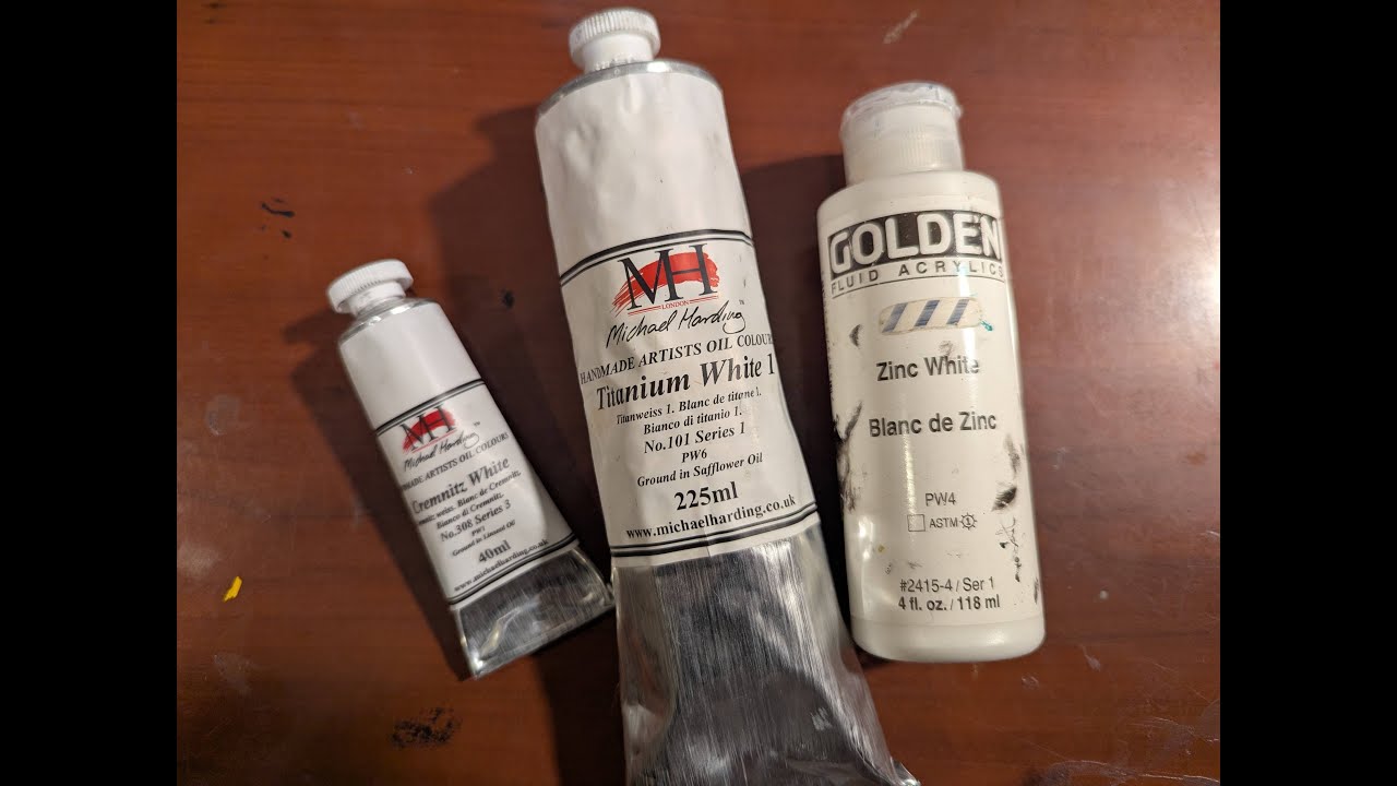 Lead white vs Zinc white vs Titanium white