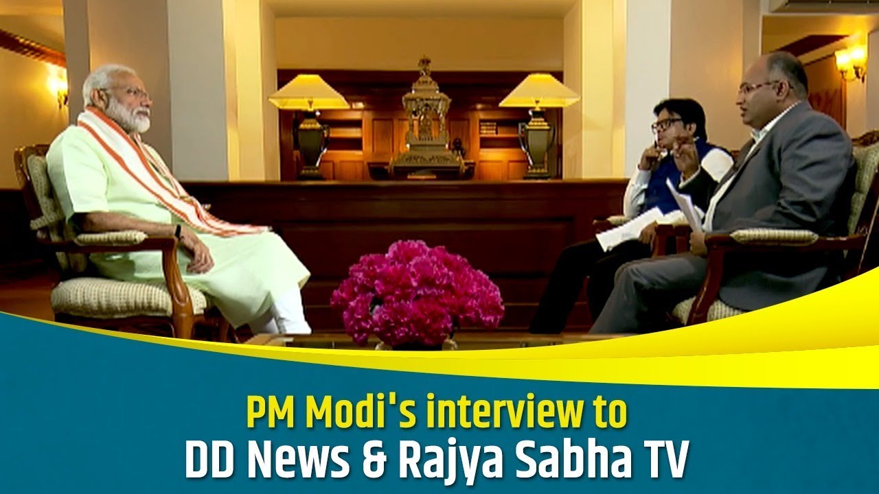 PM Modi's Joint interview with DD News & Rajya Sabha TV