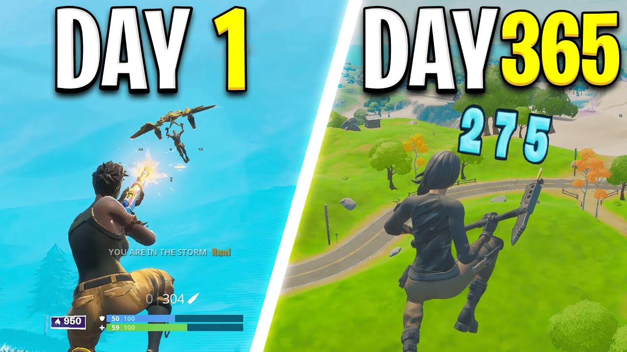 My 1 YEAR Fortnite TRICKSHOT Progression...(100+ Clips)