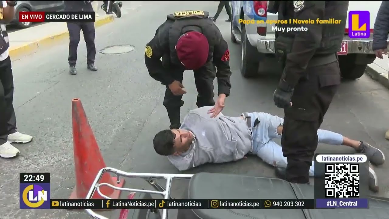 Detienen a falso repartidor de delivery que tenía armas en mochila