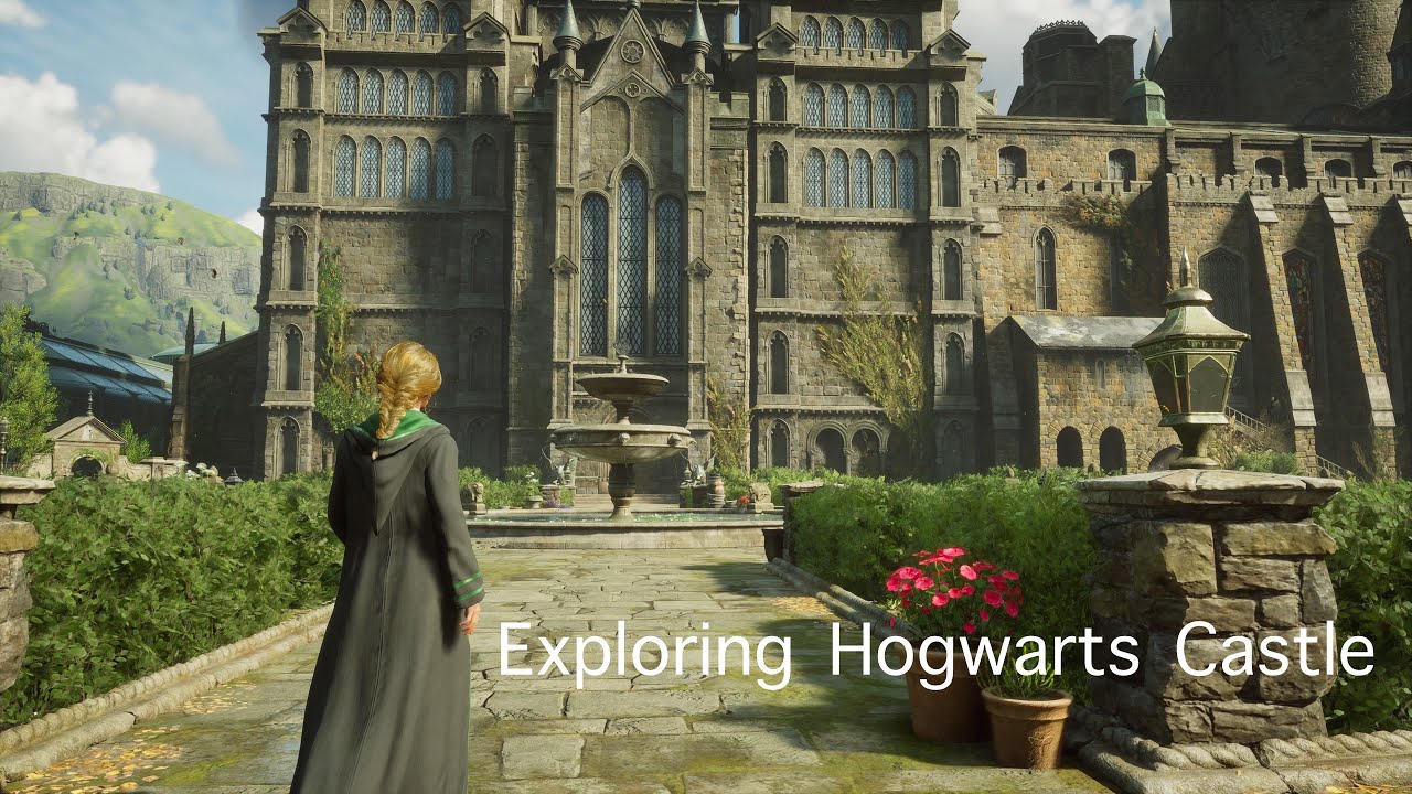Relaxing Walk Around Hogwarts Castle (day to night)| Hogwarts Legacy (ambience)