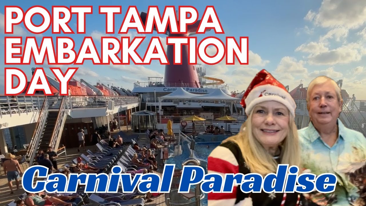 Отправление лайнера Carnival Paradise из порта Тампа-Бэй, декабрь 2025 года.