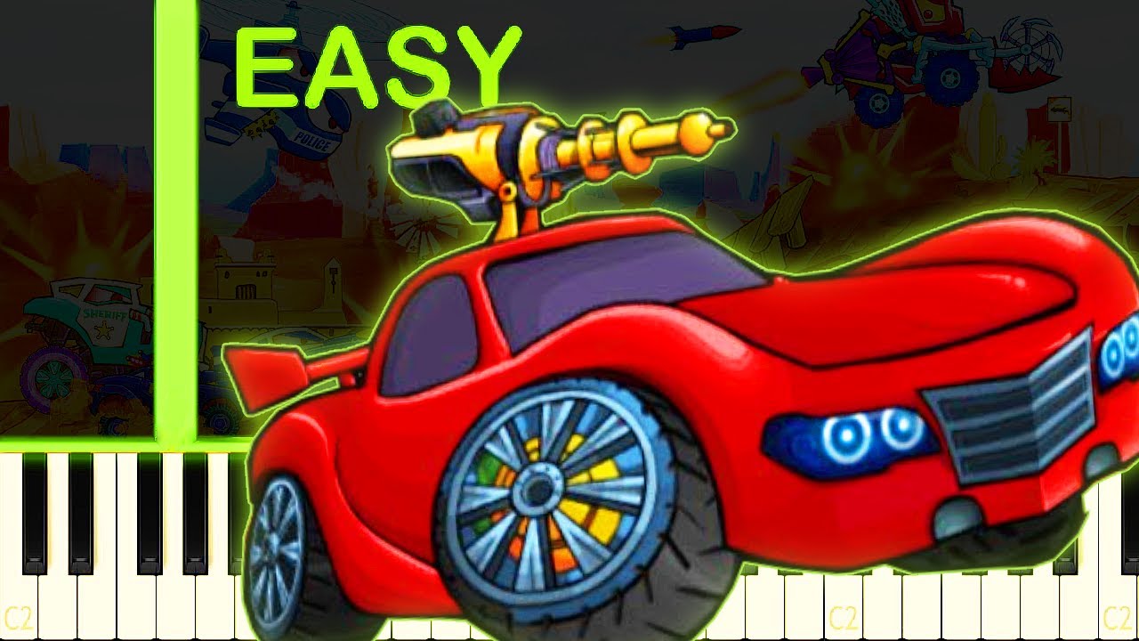 CAR EATS CAR 3 THEME - EASY Piano Tutorial