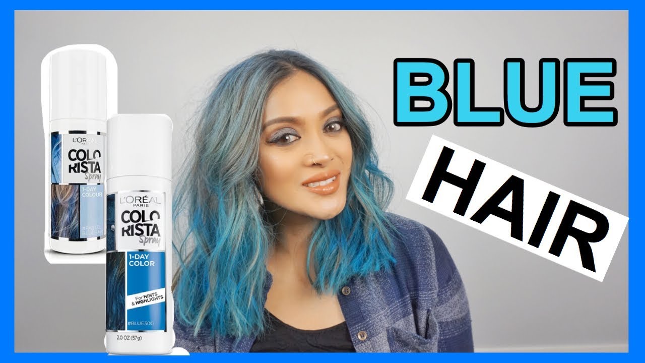 LOREAL COLORISTA SPRAY TRIAL || HOW I COLORED MY HAIR BLUE