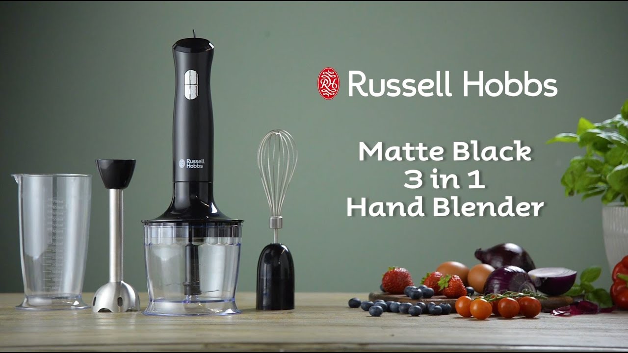 Russell Hobbs Desire Matte Black 3 in 1 Hand Blender