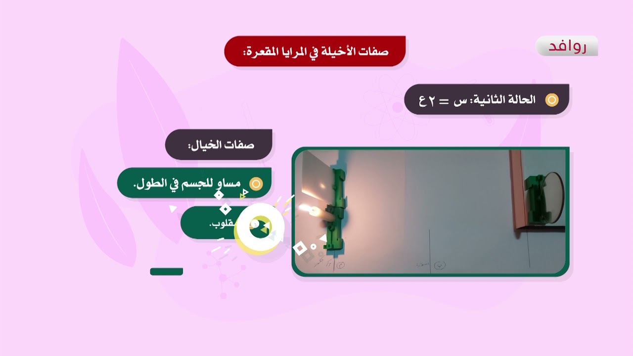 العلوم والحياة 9 - فصل 2  | المرايا المقعرة والمرايا المحدبة