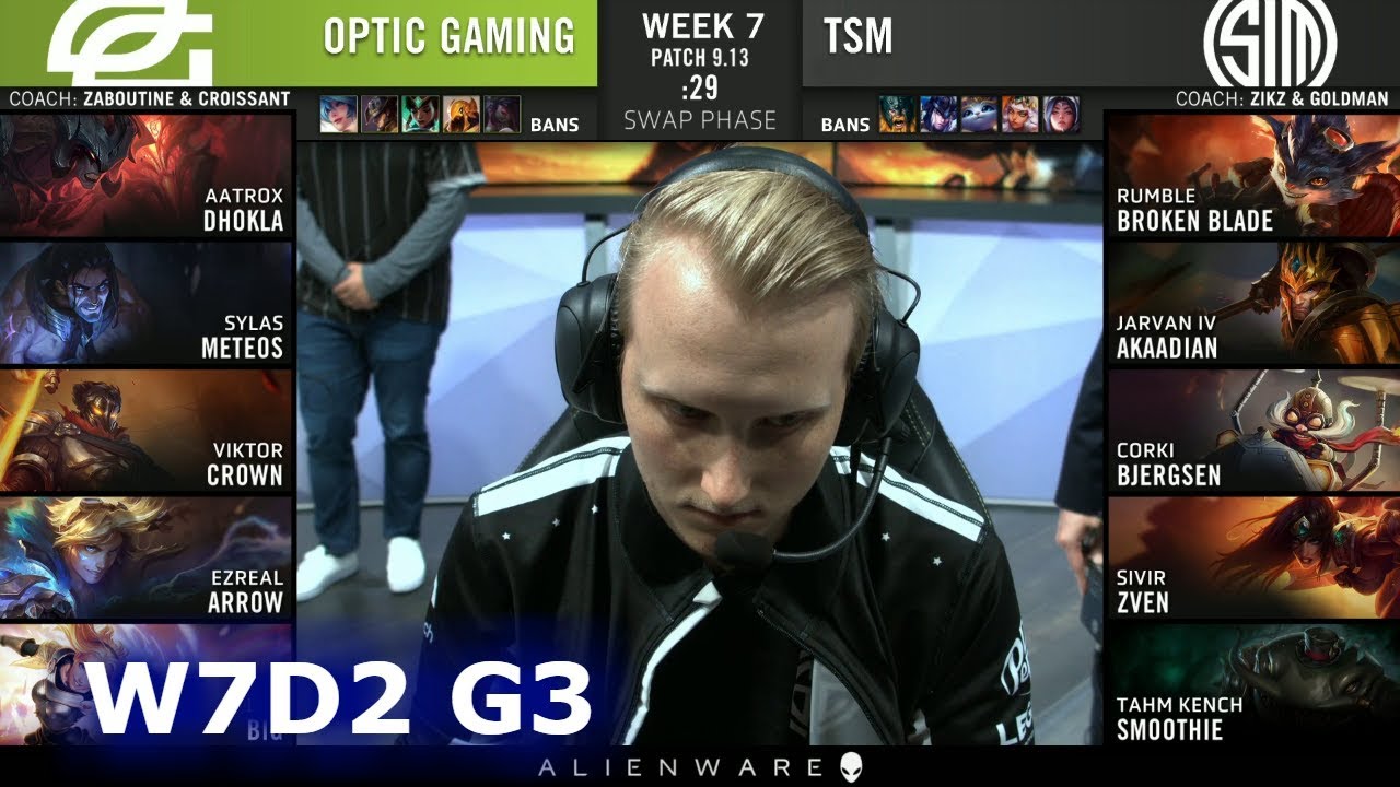OPT vs TSM | Week 7 Day 2 S9 LCS Summer 2019 | OpTic Gaming vs TSM W7D2