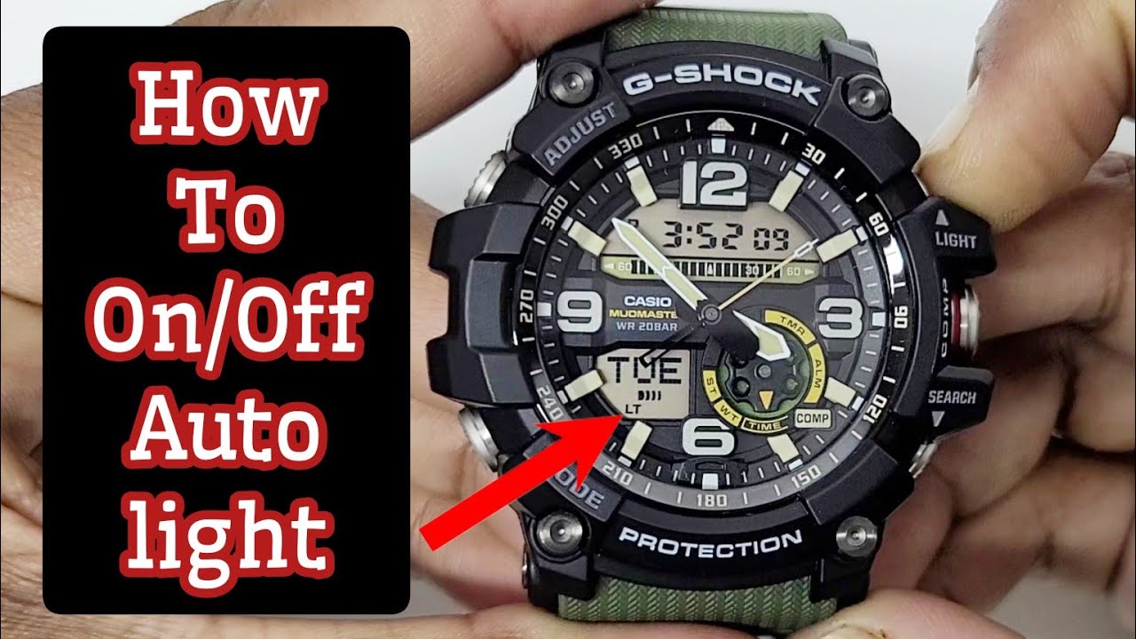 How To ON/OFF Auto Light G-SHOCK GG-1000 Mudmaster Watch