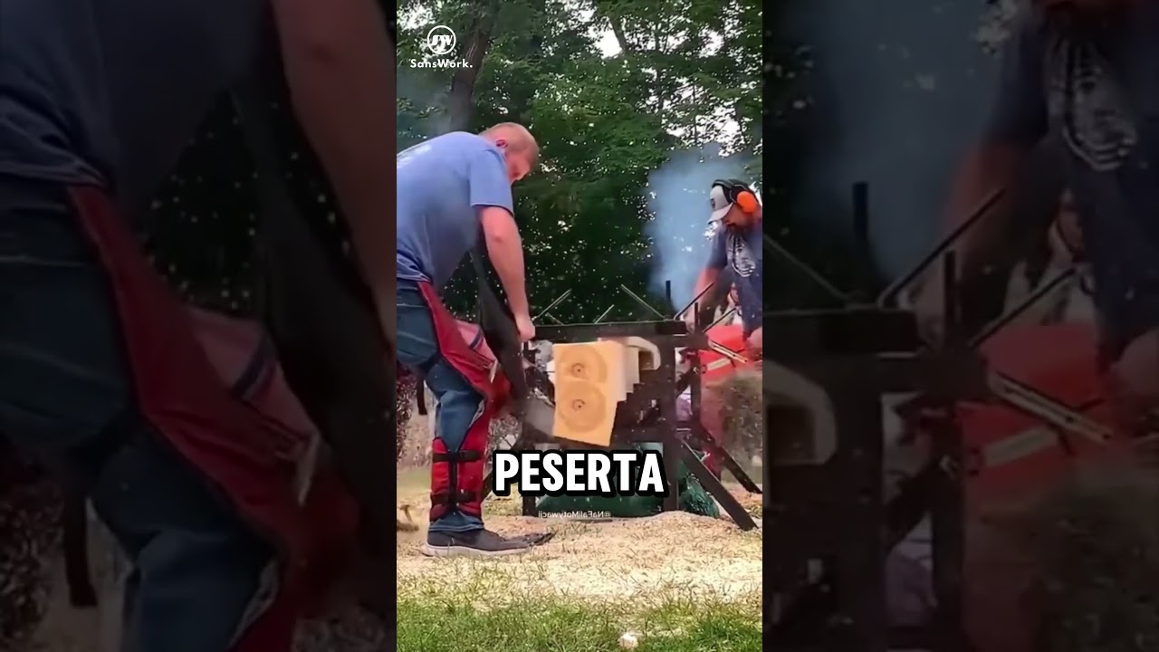 Lomba Memotong Kayu Tercepat di Dunia! 😱