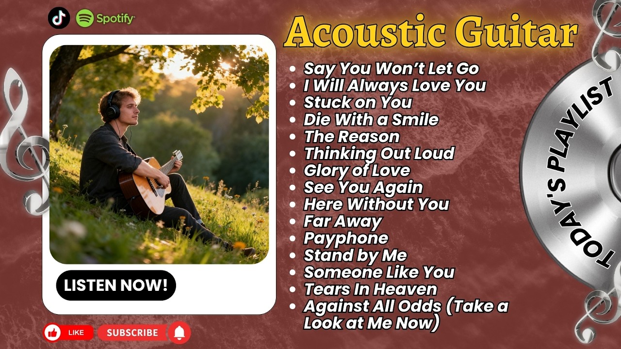 Relaxing Acoustic Guitar 🎶 Peaceful Music for Studying, Sleep & Relaxation