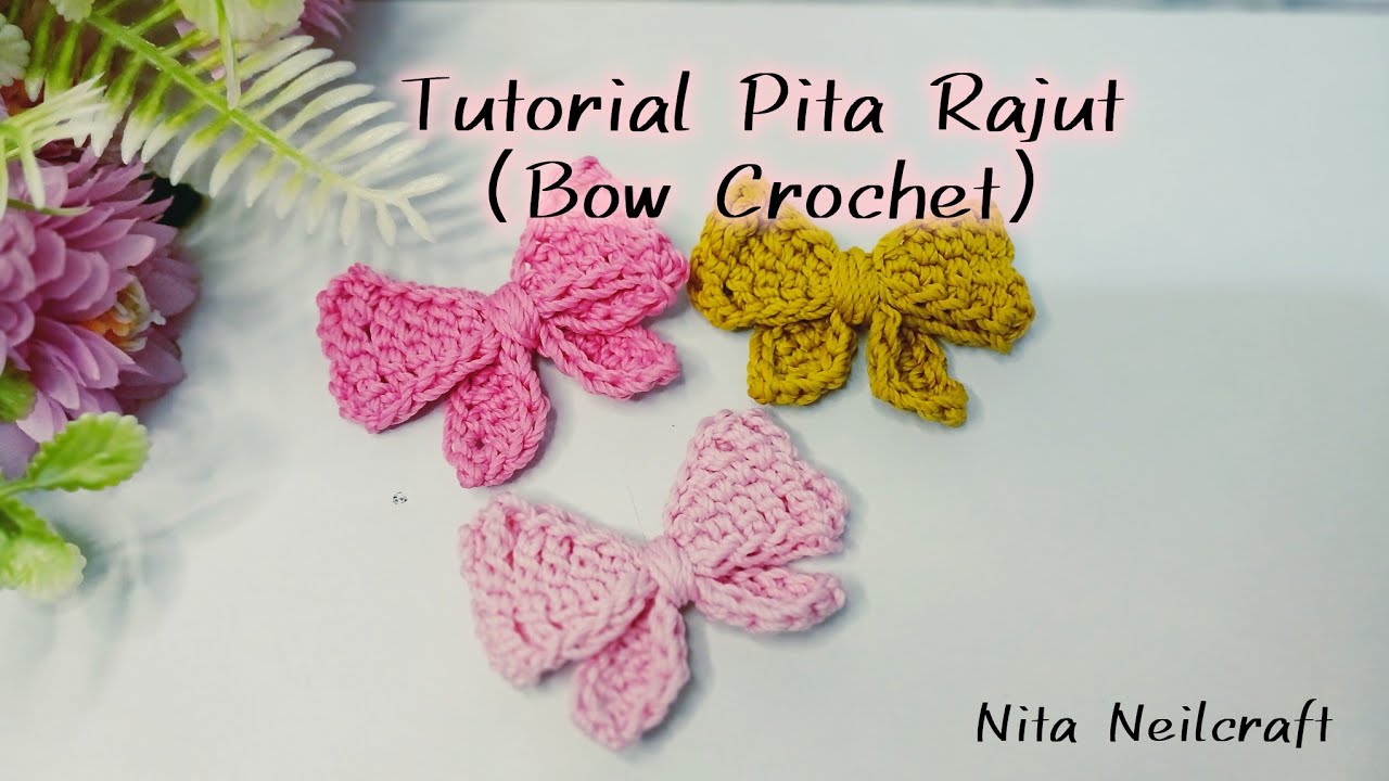 NEW!! TUTORIAL PITA RAJUT MINI II BOW CROCHET TUTORIAL 