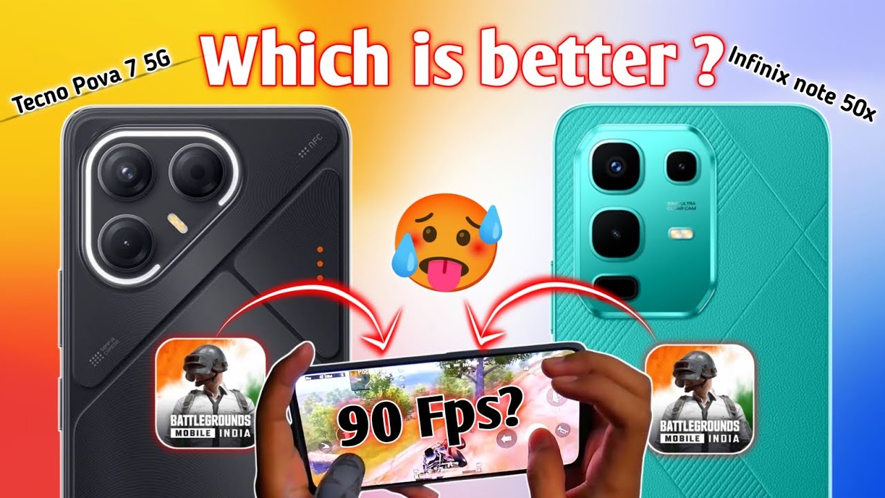  WHICH IS BETTER ?🔥 Infinix note 50x vs Tecno Pova 7 5G‼️ | Bgmi 90 fps Test 🤯 | Honest Review 