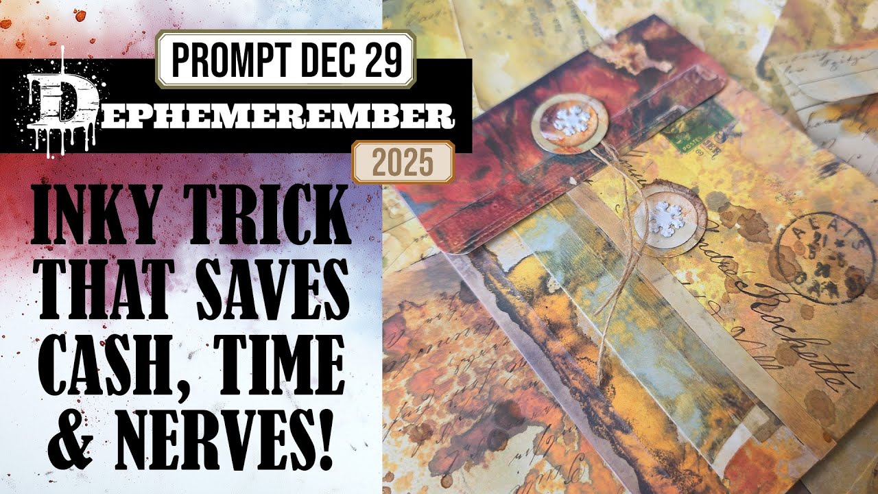 INKY TRICK THAT SAVES CASH, TIME & NERVES & LET'S MAKE FAKE COIN ENVELOPES! DEPHEMEREMBER '25 DEC 29
