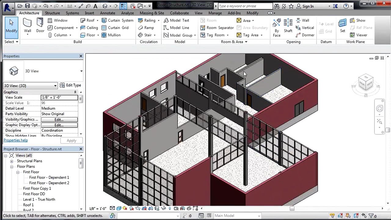 Revit Structure: Work with Floors and Openings.#2/2.