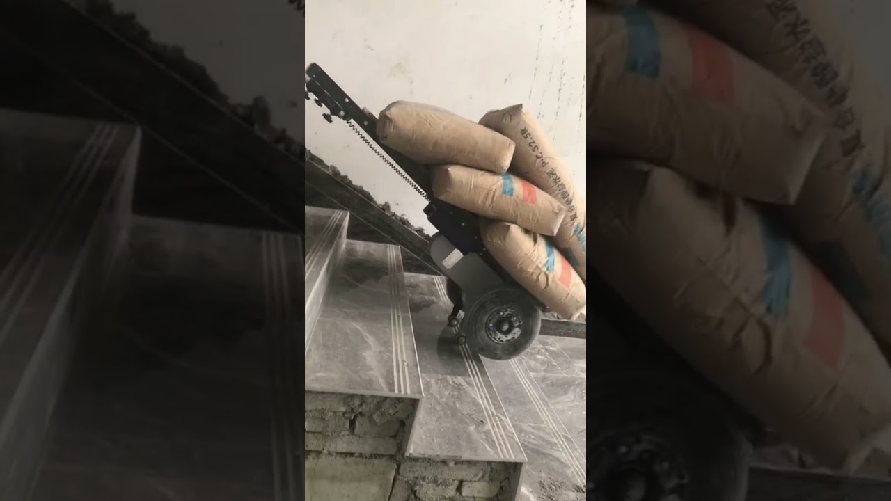 Transport construction materials by hand or using electric stair climbing hand truck?