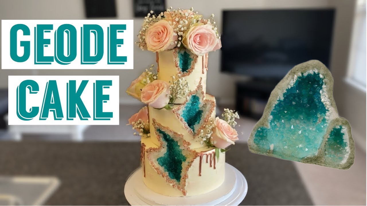 How to make a GEODE CAKE with rock candy
