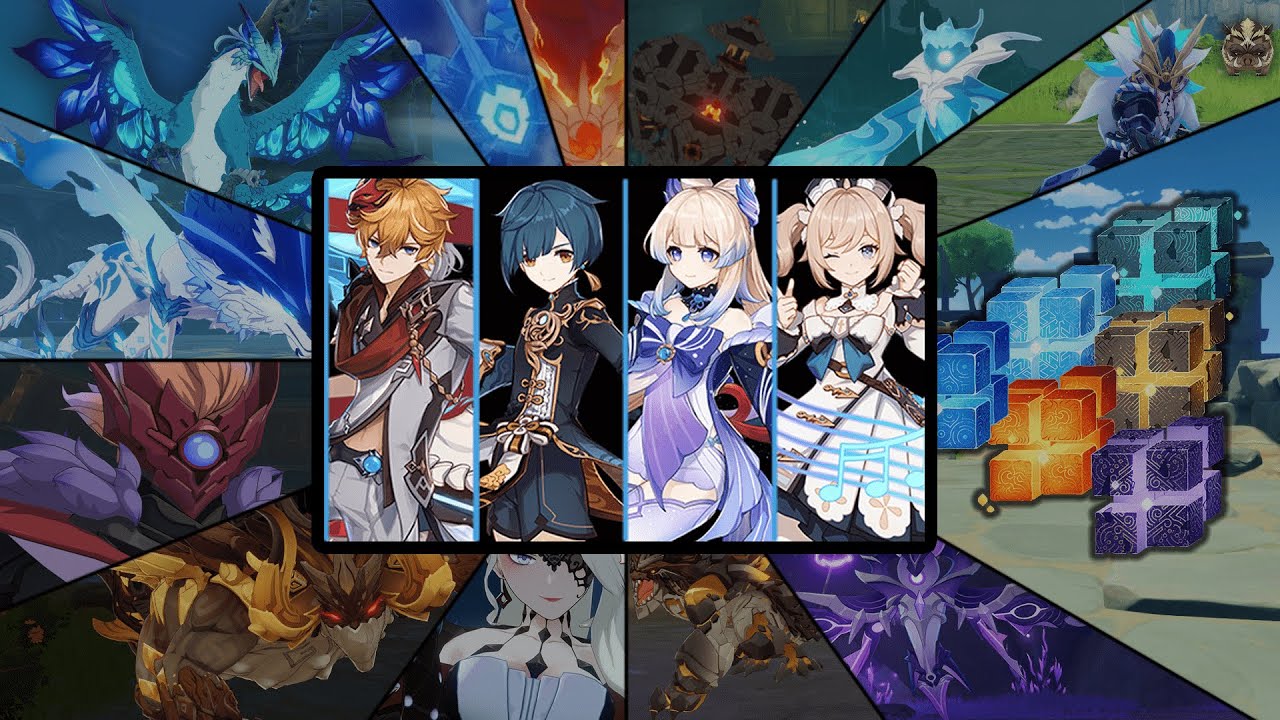 Full Hydro Party Against *All Bosses In The Game [2.2 Patch/Kokomi Release] - Genshin Impact