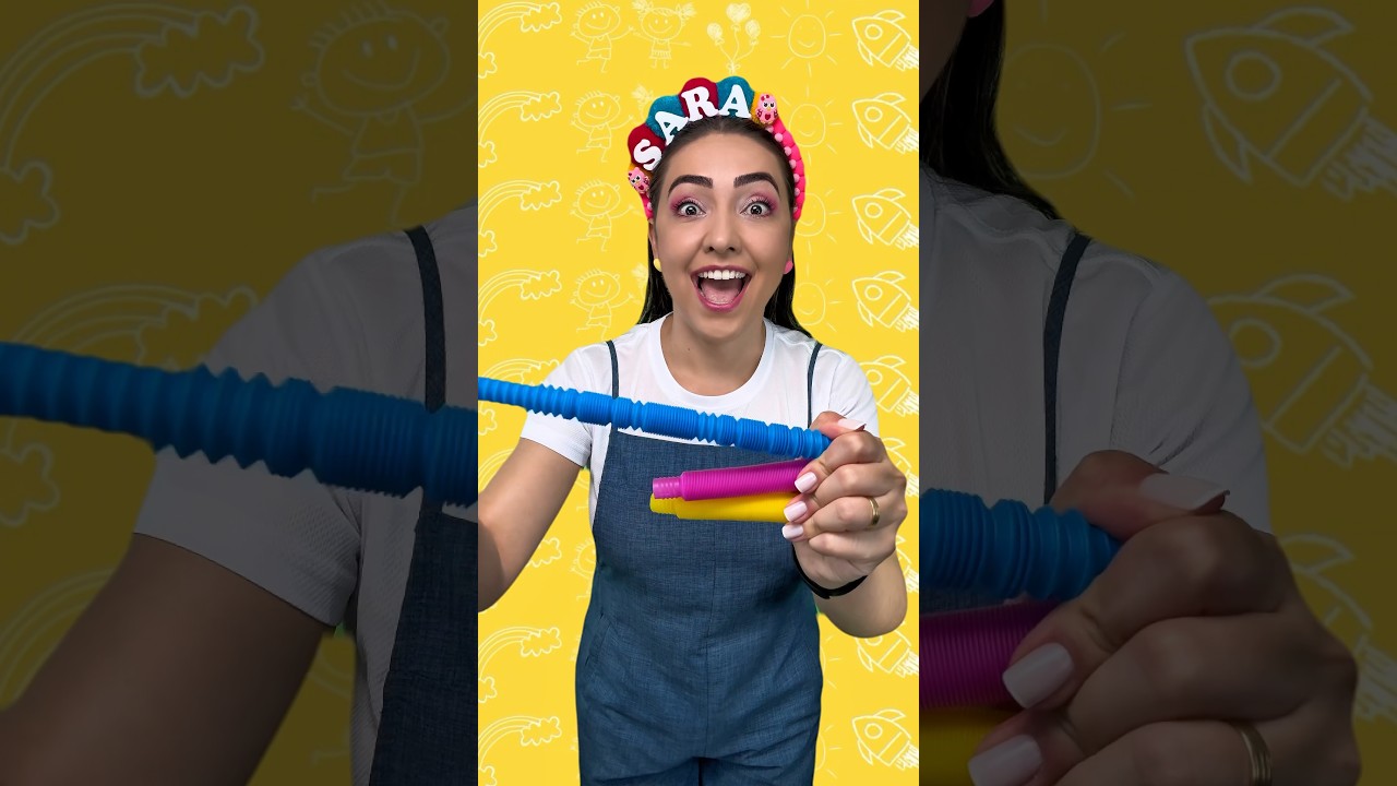 🩵🩷💛Azul, rosa e amarelo. Aprenda as cores com a Prof&ordf; Sara. #cores #brinquedos #educa&ccedil;&atilde;oinfantil