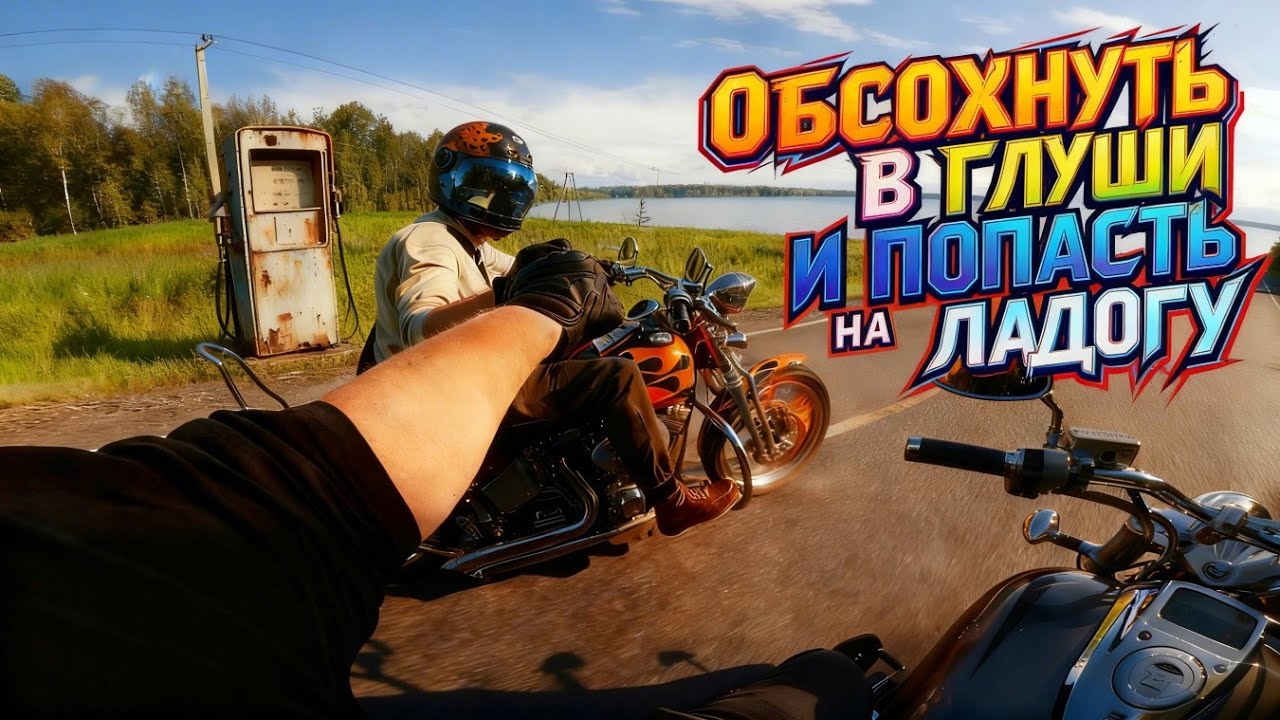 ОБСОХЛИ, НО ДОБРАЛИСЬ ДО ОЗЕРА! | ОДИН МОТО ДЕНЬ | VTX1800 | HARLEY FXSTS | MOTO SOUND