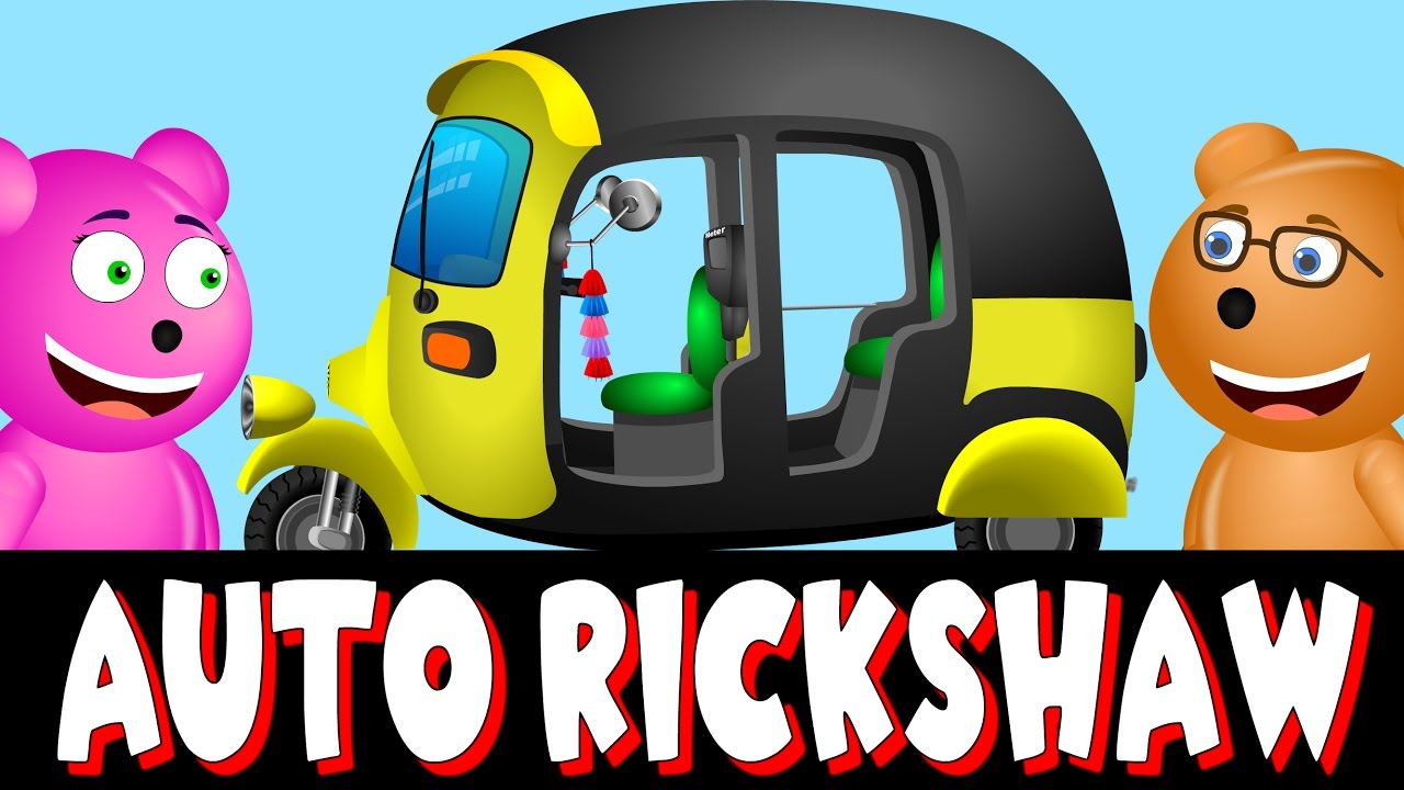 Mega Gummy Bear Builds Auto Rickshaw | Mega Gummy Bears Crushes Tuk Tuk | Construction Video
