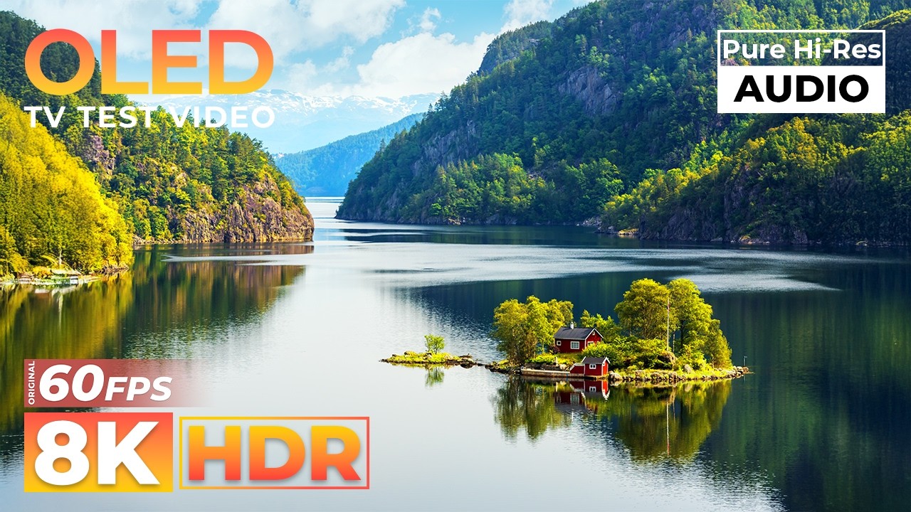 Amazing Fjords of Norway in 8K HDR 60fps | Pure Hi-Res Audio | OLED Demo (8K/4K TV Test)