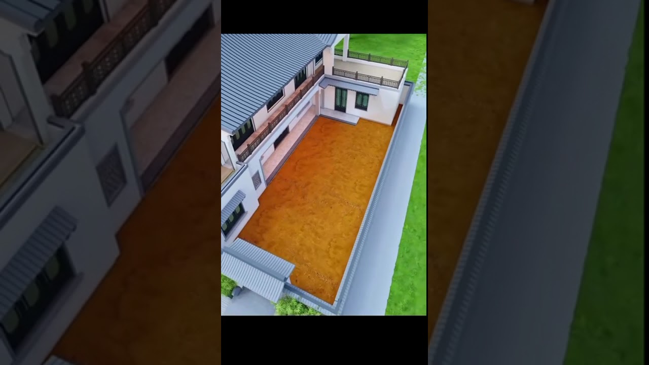 Front Lawn and Porch Design | 3D View | ARCH LAB  #architecture #architecture #design  #countryhouse