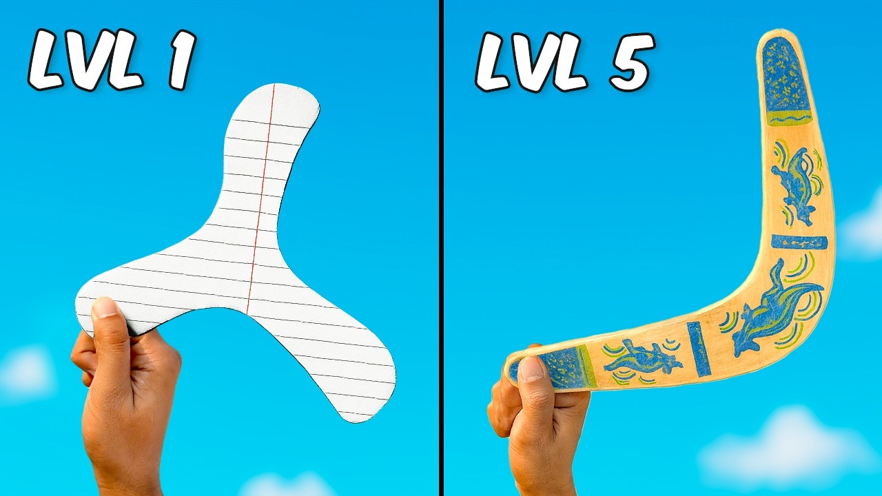 I Learned Every Boomerangs (Paper vs Wood)