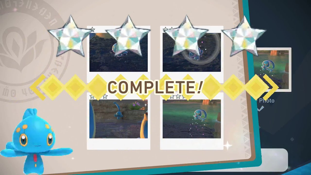 How To Get 1 To 4 DIAMOND STARS For Manaphy! New Pokemon Snap!
