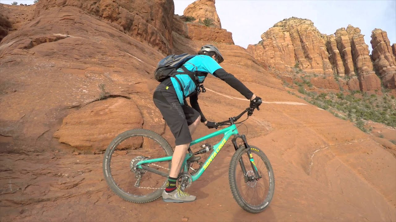 Mountain Biking the White Line, Sedona, Arizona.