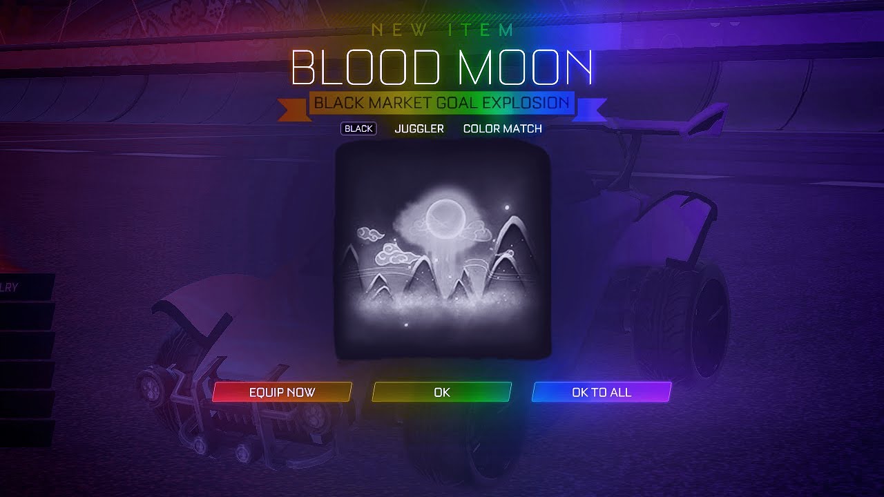 PLAYING ROCKET LEAGUE WITH THE BLACK BLOOD MOON GOAL EXPLOSION!