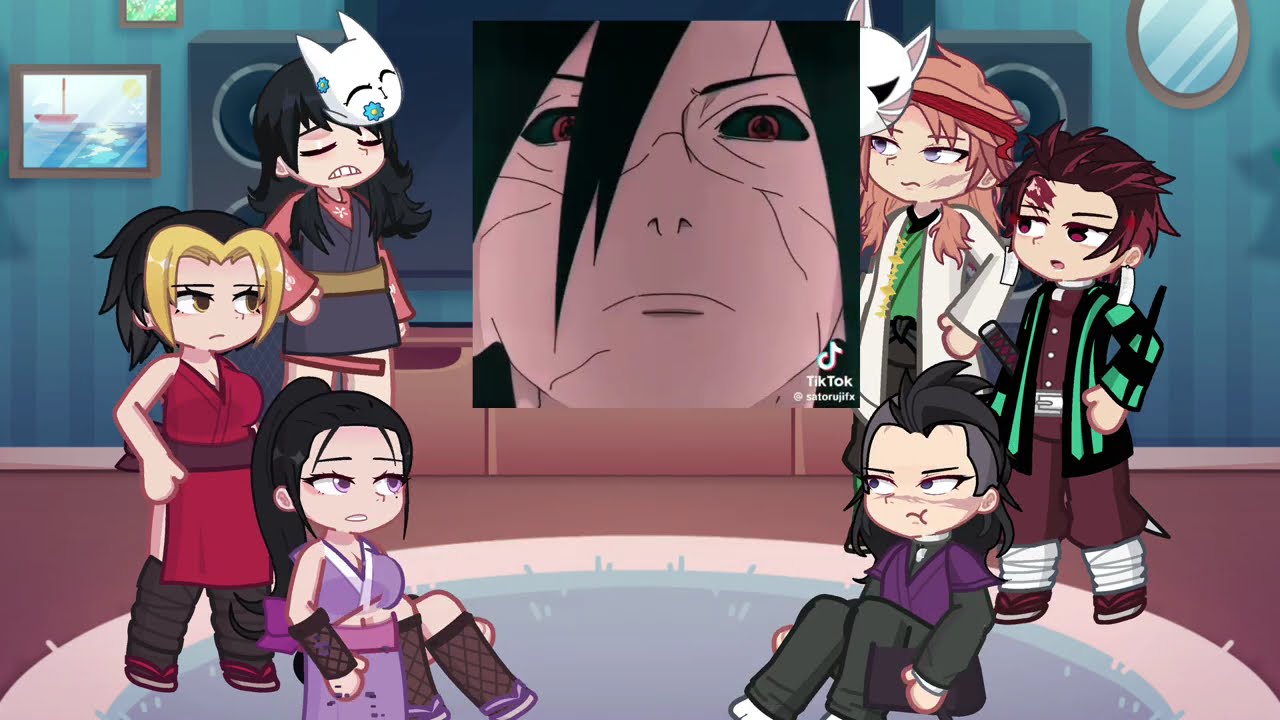 Hashiras react to madara uchiha | naruto shippuden | Sasuke | Giyuu | Demon Slayer | Gacha life