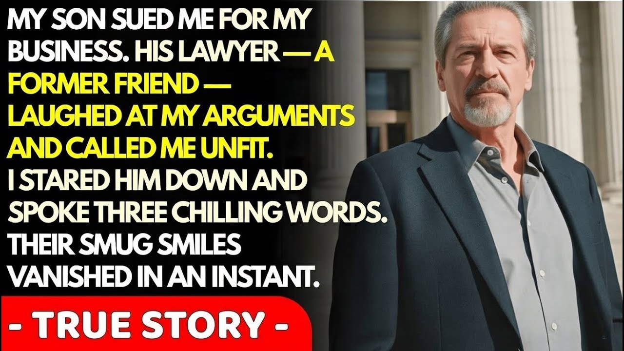 My Son Sued Me For Everything In Court, Until I Said Three Words That Made His Lawyer Turn Pale
