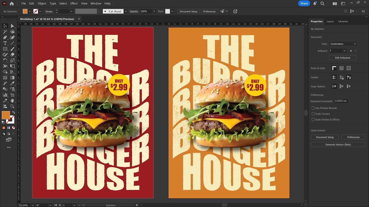สอนกราฟฟิก ep_91- การทำให้พื้นผิวของตัวอักษรขรุขระ ด้วยโปรแกรม Adobe Illustrator CC