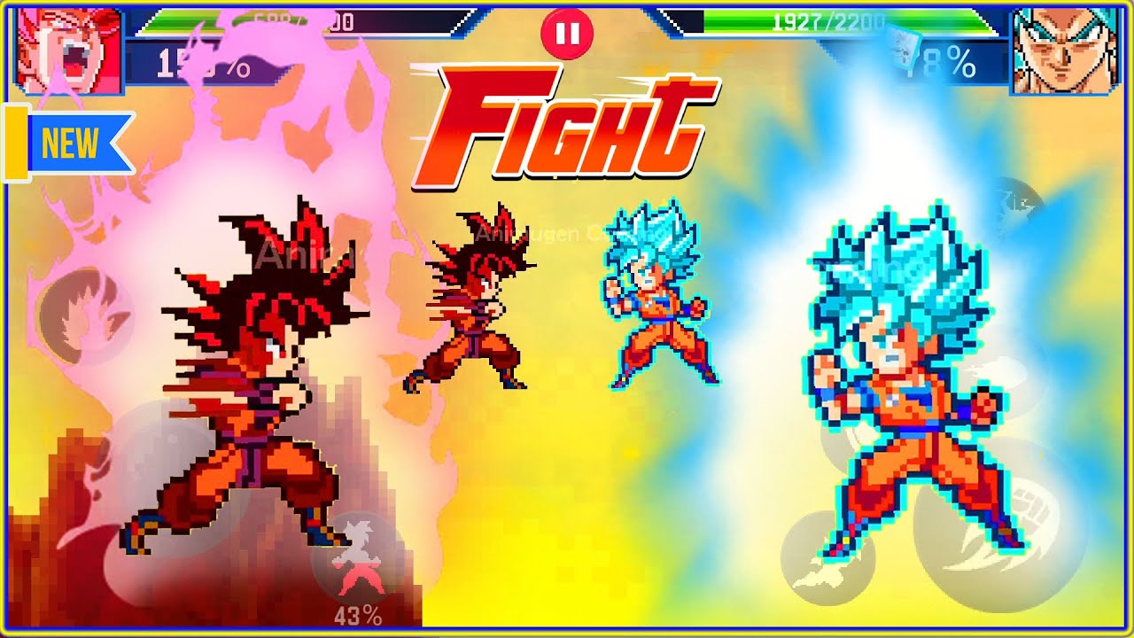 Tournament Saiyan Goku Vs SSJ Blue - Legendary Mini Warriors Apk 💛 Gameplay