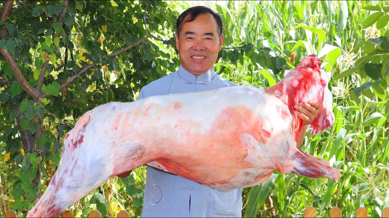 The World’s Best Autumn Lamb — Whole Lamb Steamed with Home-Grown Vegetables!