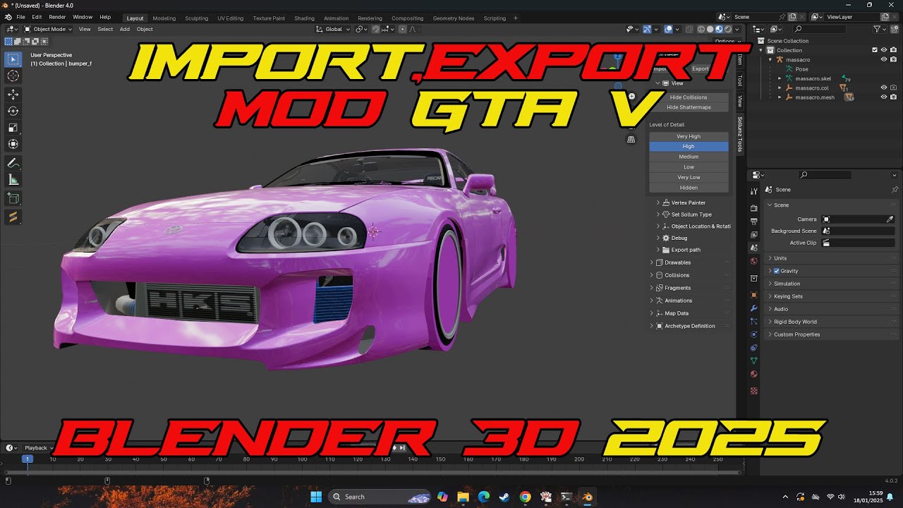 How To Import/Export Mod GTA V into Blender 3D Update 2025[Bahasa Indonesia]